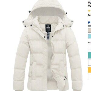 Wantdo Hooded Warm Winter Coat Quilted Thicken Puffer Jacket with Removable Hood